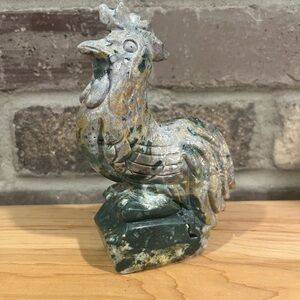 Ocean Jasper Rooster Carving